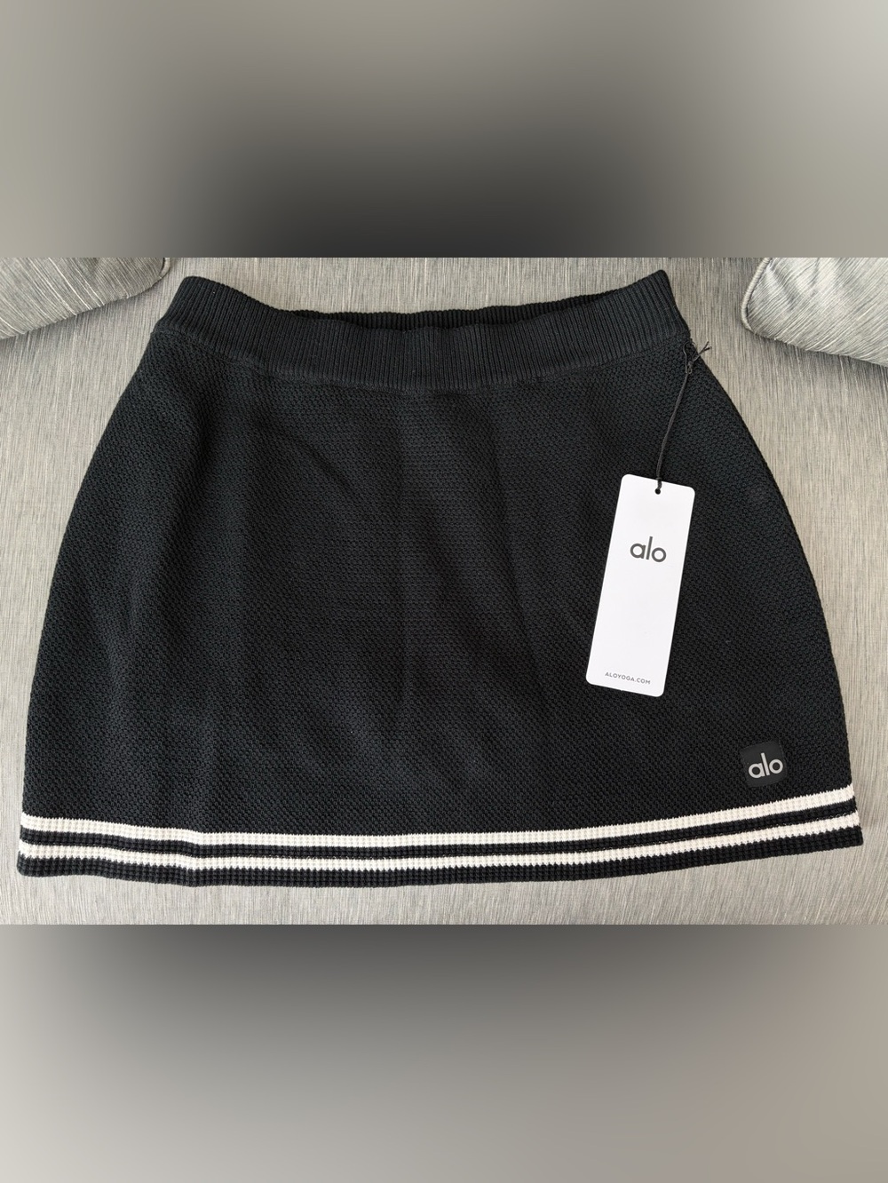 NWT $98 ALO yoga TENNIS CLUB Skirt Skort Medium Black Women’s
